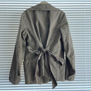 GAP Army/Olive/Green Utility Coat/Jacket —Asymmetrical Zipper—Vintage—Medium